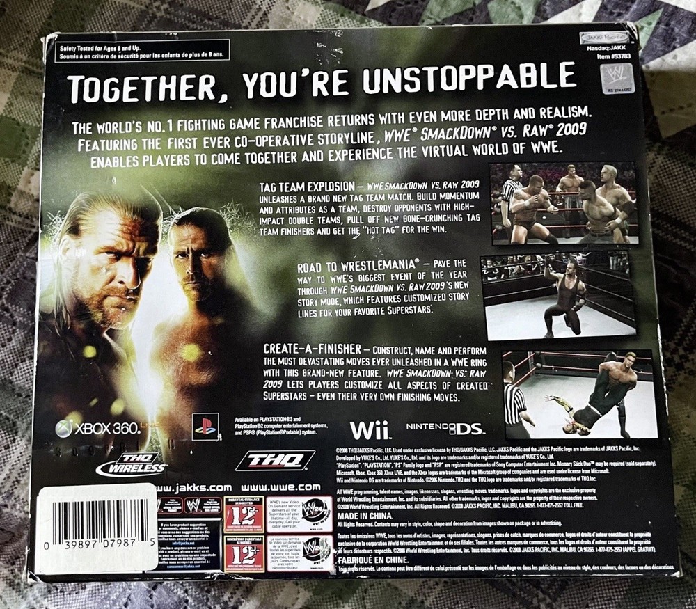 JAKKS Pacific WWE SmackDown vs. Raw 2009 Triple H Shawn Michaels 2-Figure Set