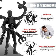 T13 Already Assembled Action Figure Accessories,T13 Multi-Jointed Movable,for…