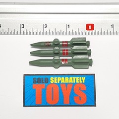 Vtg GI Joe Ammo Dump Unit 109MM 3 MISSILE SET rocket original 1985 playset part