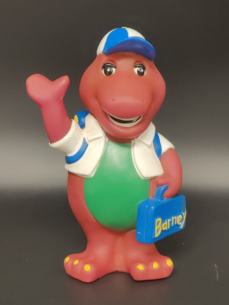 Vintage 1992 Lyons Group Barney Purple Dinosaur Coin Piggy Bank Back to School