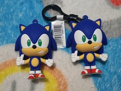 Rare Monogram Sonic the Hedgehog Sonic Figure Bag Clip Lot of 21 Flocked Shadow