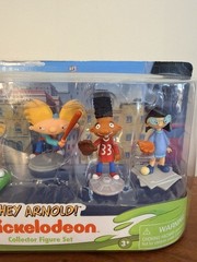 New HEY ARNOLD! Collector 5 FIGURE SET Nickelodeon HELGA Harold GERALD Baseball