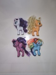 My Little Pony 6″ Lot Of 4 G4 2016 FIM Brushable Hair Rarity Fluttershy Twilight