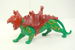 MOTU, Battle Cat, figure, Masters of the Universe, white dot, complete, He-Man