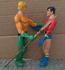 DC DIRECT SILVER AGE AQUAMAN & AQUALAD FIGURES