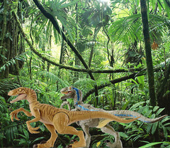 Jurassic Park World Mattel Velociraptor Dinosaur Toy Figure Diorama Backdrop #1