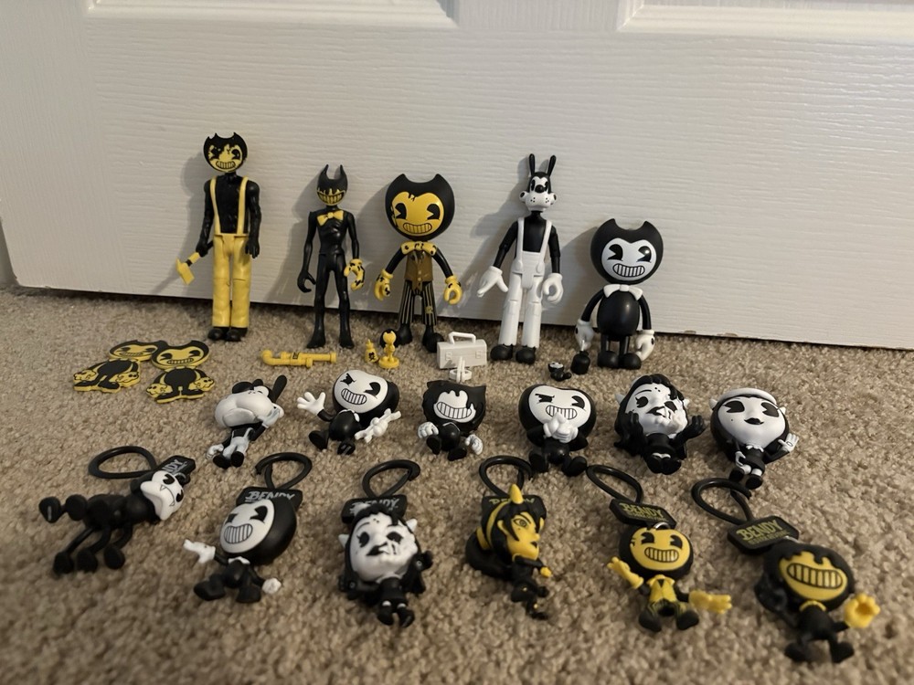 Bendy and the Ink Machine HUGE Toy Lot PhatMojo Series 1 & Keychains