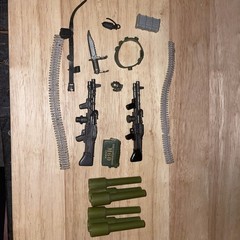 1980’s Coleco Vintage RAMBO Weapons Guns Accessories Parts LOT