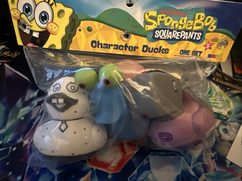 Doodlebob Gary Pearl New 3 Piece Rubber Duck Set Spongebob Squarepants Jeep