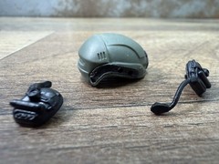Valaverse Action Force Green Blk Tactical Helmet W/ Mic GI Joe Classified
