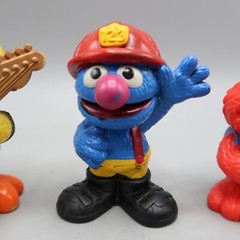 Sesame Street 2010 Hasbro 3” Figures Lot Big Bird Guitar Groover Fireman Elmo