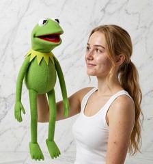 Kermit The Frog Hand Puppet 24″ 60cm Soft Plush Stuffed Toy The Muppets Gift New