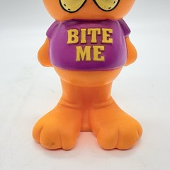 Garfield “Bite Me” 5″ PVC Vinyl Dog Toy Figure Odie’s Stuff 1980’s Vintage Paws