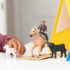 Schleich Western Riding Adventures Toy Farm Figure Playset for Kids 3-8 Years