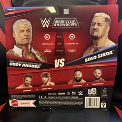 Mattel WWE Main Event Showdown Cody Rhodes vs Solo Sikoa Boxed Set w/ Belt