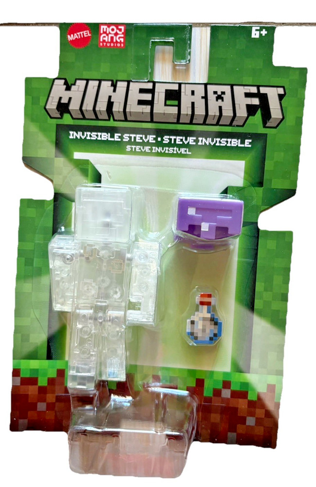 2026 Minecraft INVISIBLE STEVE Action Figure NEW 6+