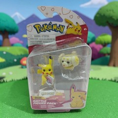 Pokemon Battle Figure Pack Ready Pikachu and Fidough Valentine’s Day New