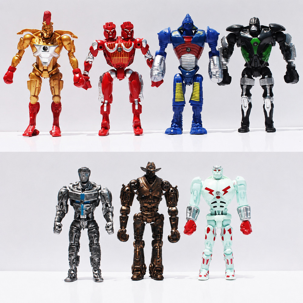 7pcs Real Steel Atom Ambush Midas Noisy Boy Zeus Figure Christmas SET 2026 Xmas