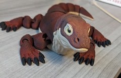 3d printed articulated Komodo dragon