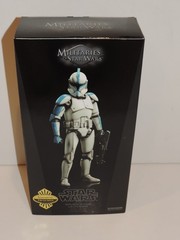 SIDESHOW STAR WARS REPUBLIC CLONE TROOPER LIEUTENANT BLUE 1/6 Figure EXCLUSIVE