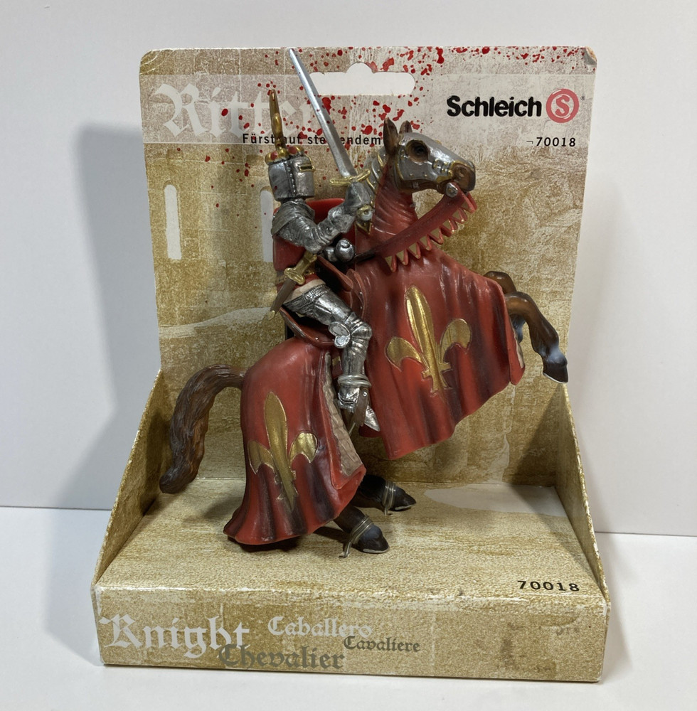 Schleich 70018 Knight Reared Up Horse Fleur de Lis Prince Customized Paint? READ