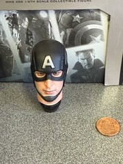 HOT TOYS SIDESHOW EXCLUSIVE 1/6 MMS488 CAPTAIN AMERICA – HEAD SCULPT + HELMET