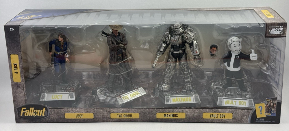 Movie Maniacs Fallout 4-Pack 6″ Action Figures New In Damaged Box!