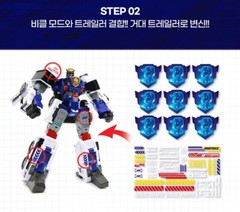 Miniforce Super Cops CAPTAIN COMMANDER Police Trailer Transformer Robot Truck