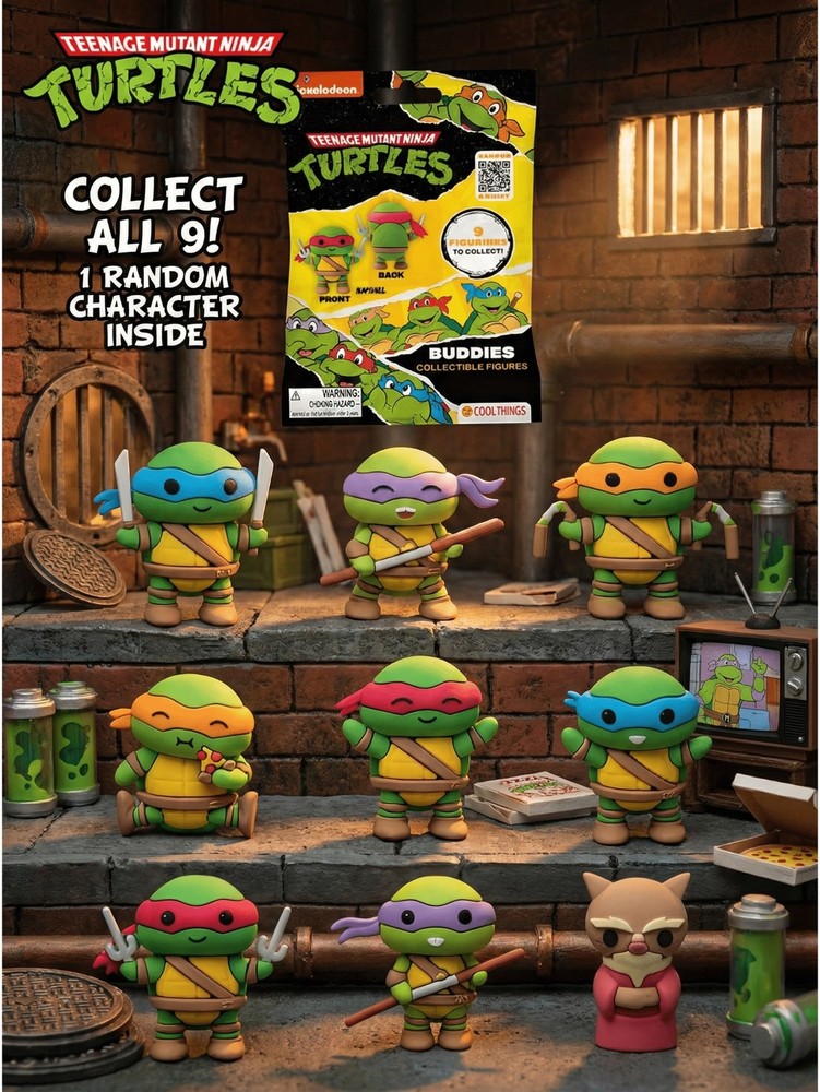 Official Teenage Mutant Ninja Turtles Buddies 3D Figure Blind Bag Mystery NEW