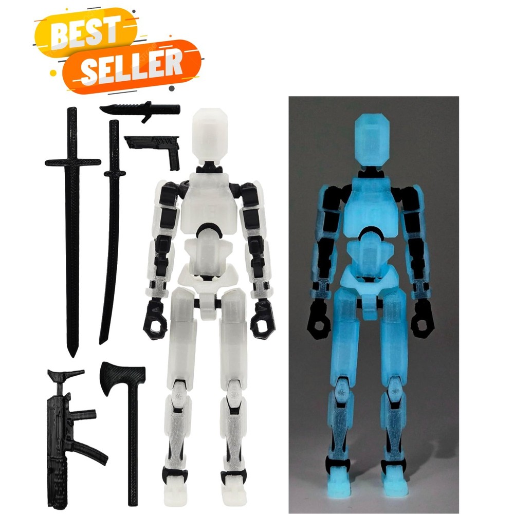 High-Quality 3D Printed T13 Action Figure – Stunning Glow-in-the-Dark Display