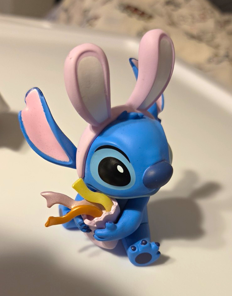 Disney Lilo & Stitch Stitch Figurine Blue & Pink Plastic Alien Character