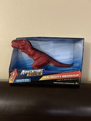 Adventure Force Mini Mighty Megasaur T-Rex Light Orange, Roaring Battery-Powered
