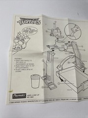 1989 TMNT Turtle Flush-o-matic Instructions Blueprints Vintage Playmates