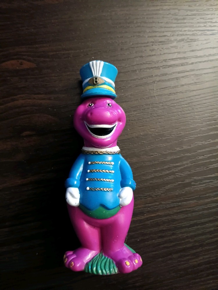 Vintage Marching Band Barney the Dinosaur Figure PVC Vinyl 1993 4.5″