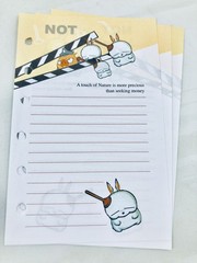 Mashi Maro Memo Diary refill. 30 sheets. 6 ring binder. Made in Korea. 2001