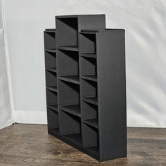 Miniature Wall/Tabletop Black Display Shelf MiniVerse, MiniBrand, Stepped Shelf