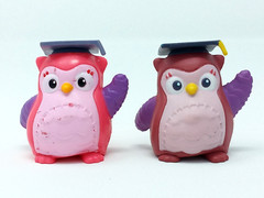 Hootsburgh Owl 1.75″ Figures 2 pink & brown Doc McStuffins Disney Just Play