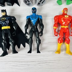Batman Brave Bold Figure Lot JLU Blue Flash Green Man Bat Cyborg Superman Toy DC