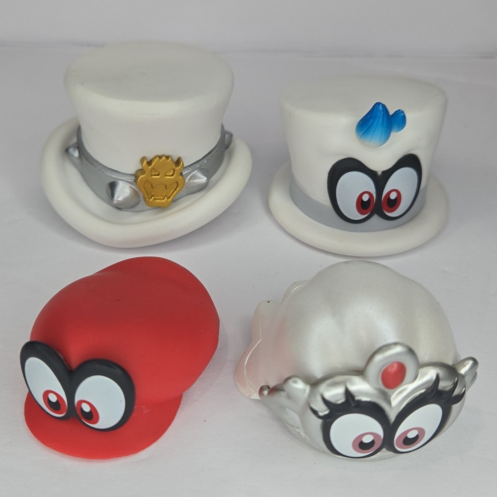 Super Mario Odyssey 1.5″ Cappy Bowser Peach Veil Wedding Hat Bottle Caps T-Arts