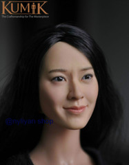 KUMIK 1/6 Asia Beauty Girl Head Sculpt Model for 12″Female Figure Doll Body Toy