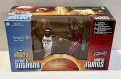 2004 McFarlane Toys NBA 2 Pack Carmelo Anthony & LeBron James Deluxe Boxed Set