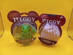 ROBLOX PIGGY Series 1 DINOPIGGY & MYSTERY Figures Lot (2) Exclusive DLC Code NEW