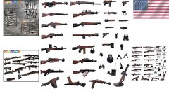 Explore with the 40-Piece Military Weapons Pack – Blackish Brown Fun for Boys 6+