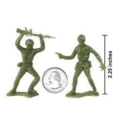 TimMee Plastic Army Men – OD Green 48pc Toy Soldier Figures – Made in USA