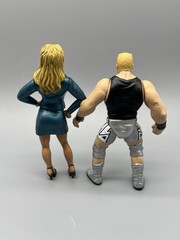 WWE 2 Tuff Debra McMichaels & Double Jeff Jarrett Jakks Bone Crunching Series 5