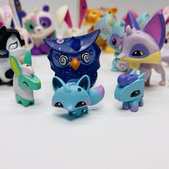 Lot of 15 ANIMAL JAM Figures WildWorks Jazwares PANDA, TIGER, WOLF, FOX, OWL +