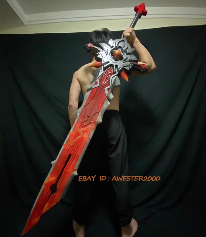 Genshin Impact Diluc Ragnvindr 1/1 Scale Cosplay Wearable Custom Prop