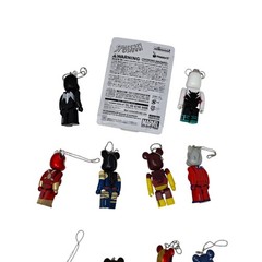 Marvel Bearbrick 100% Keychain Lot of 13 Spider‑Man Venom Iron Man X-Men Gwen