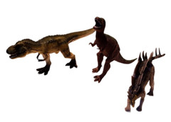 Lot of 12 Mixed Dinosaurs Figures Toys PVC Rubber Plastic Some Have Sound GOOD
