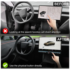 Tesla Model 3, Y Center Console Physical Control Button Multiple Functions, 2020